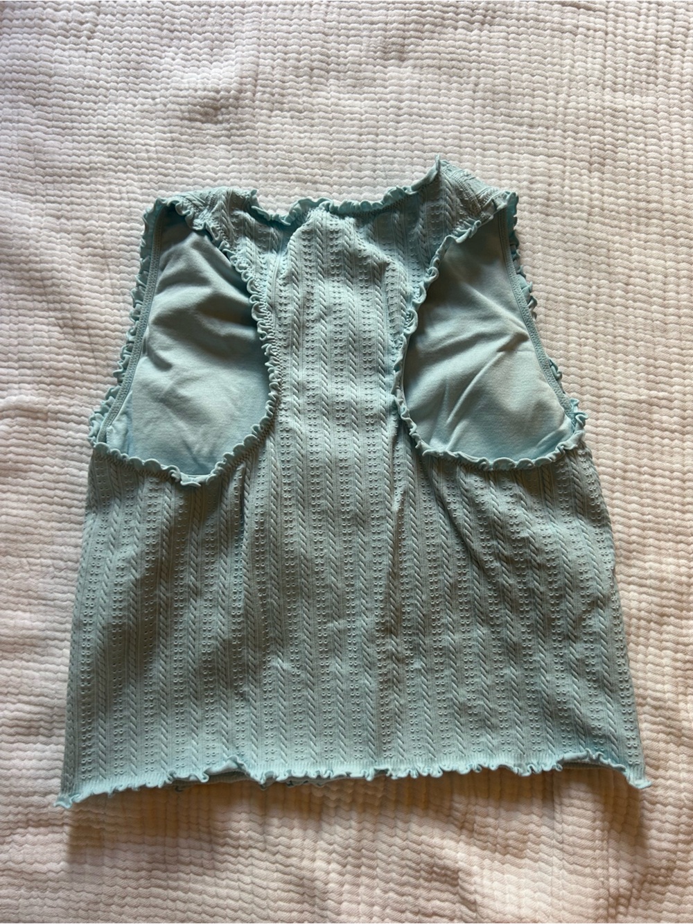 JoyLab Aqua Knit Ruffle-Edge Tank - Picture 2 of 3
